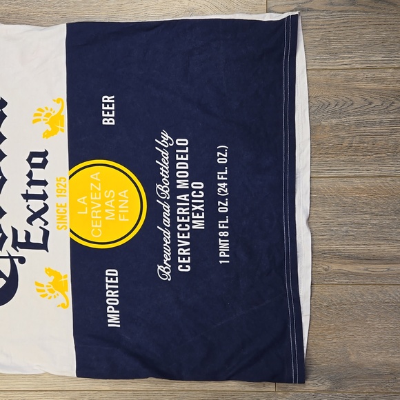 Corona Extra white, blue, & yellow cerveza beer tank top, size XL - Picture 2 of 6